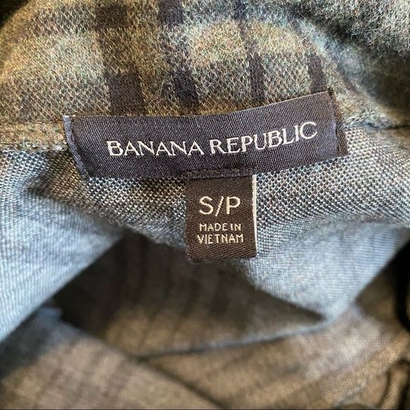 Banana Republic Green Plaid Off The Shoulder Midi Slim Fit Pencil Dress - Picture 14 of 15